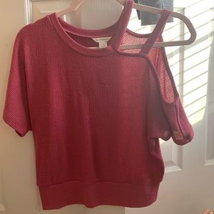 A pink off the shoulder top!